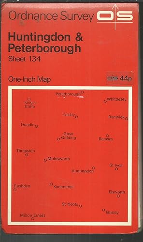 Image du vendeur pour National Grid. One Inch Map of Great Britain, Huntingdon & Peterborough Sheet 134. mis en vente par Saintfield Antiques & Fine Books