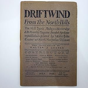 Seller image for Driftwind, Vol. 3, No. 1, July 1928 for sale by Memento Mori Fine and Rare Books