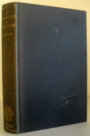 Seller image for An Introduction to Bibliography for Literary Students for sale by Washburn Books