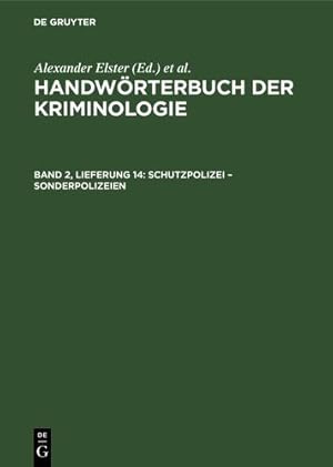 Image du vendeur pour Schutzpolizei - Sonderpolizeien (German Edition) [Hardcover ] mis en vente par booksXpress