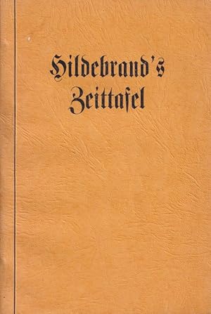 Hildebrand's Zeittafel : Chronologische Zeittafel 1500 Daten Historicher Ereignisse Und Geschehni...