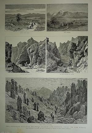 The Proposed Railway between Suakim and Berber, views on the Route. An original print from the Gr...