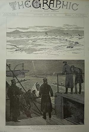 The Minotaur trying to run the Blockade of Bantry Bay, Ireland. An original print from the Graphi...