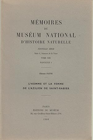 Imagen del vendedor de Mmoires du Musum National d'histoire naturelle - Nouvelle srie - Srie C, Sciences de la Terre - Tome XIX - Fascicule 1. - L'homme et la femme de l'Azilien de Saint-Rabier. a la venta por PRISCA