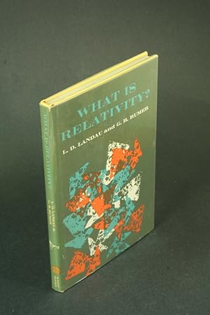 Imagen del vendedor de What is relativity?. Translated by N. Kemmer a la venta por Steven Wolfe Books