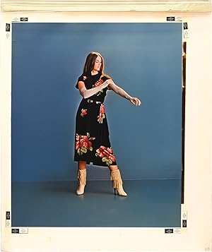 Bild des Verkufers fr Original oversize full color photograph of Emmylou Harris from her 1981 album "Evangeline" zum Verkauf von Royal Books, Inc., ABAA