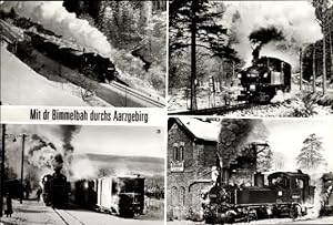 Seller image for Ansichtskarte / Postkarte Dampflokomotiven im Erzgebirge, Hammerunterwiesenthal, Niederschmiedeberg, Steinbach, Kretscham for sale by akpool GmbH