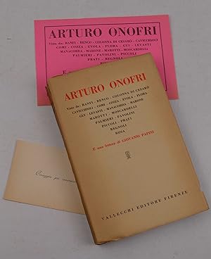 Arturo Onofri (1885-1928) visto da: Banfi, Benco, Colonna di Cesarò, Cavicchioli, Comi, Cozza, Ev...