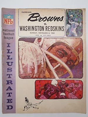 NFL CLEVELAND BROWNS VS WASHINGTON REDSKINS PROGRAM, NOVEMBER 8, 1964