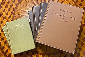 [COMPLETE SET OF ALL 6 VOLUMES]. Repertoire des catalogues de ventes publiques interessant l'art ...