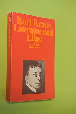 Bild des Verkufers fr Literatur und Lge. [Hrsg. von Christian Wagenknecht] / Kraus, Karl: Schriften ; Bd. 3; Suhrkamp Taschenbuch ; 1313 zum Verkauf von Antiquariat Biebusch