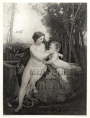 FORTUNE AND THE INFANT 1883 FROM THE ORIGINAL PAINTING BY BAUDRY IN THE GALLERY OF THE LUXEMBOURG.