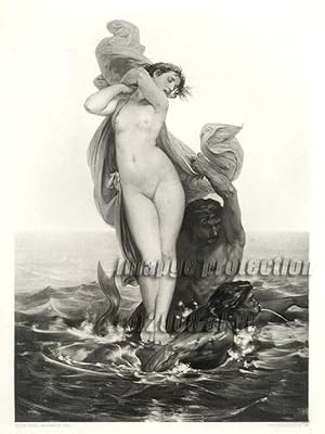 ABDUCTION OF AMYMONE FROM THE ORIGINAL PAINTING BY GIACOMOTTI ,1883 PHOTOGRAVURE LARGER ANTIQUE A...