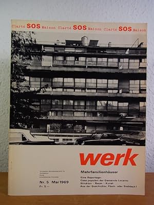 Immagine del venditore per Werk. Schweizer Monatsschrift fr Architektur, Kunst, knstlerisches Gewerbe. Nr. 5, Mai 1969. Titel: Mehrfamilienhuser venduto da Antiquariat Weber