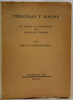 Imagen del vendedor de Personas Y Masas. En Torno Al Problema De Nuestro Tiempo a la venta por SalvaLibros