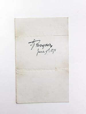Seller image for An Original Letter Signed by Alfred Lord Tennyson for sale by Lasting Words Ltd