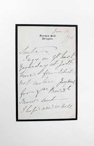 Bild des Verkufers fr Original Letter Written and Signed by Sir William Vernon Harcourt zum Verkauf von Lasting Words Ltd