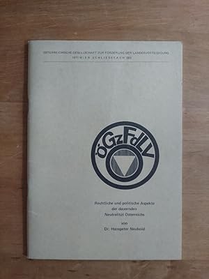 Seller image for Rechtliche und politische Aspekte der dauernden Neutralitt sterreichs for sale by Antiquariat Birgit Gerl