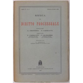 Seller image for Rivista di Diritto Processuale. Annata 1950. Diretta da: Francesco Carnelutti, Giuseppe Chiovenda, Piero Calamandrei, Enrico Tullio Liebman. Anno V (Seconda Serie) for sale by Libreria Antiquaria Giulio Cesare di Daniele Corradi