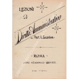 Imagen del vendedor de Lezioni di diritto amministrativo. Anno accademico 1901-902 a la venta por Libreria Antiquaria Giulio Cesare di Daniele Corradi