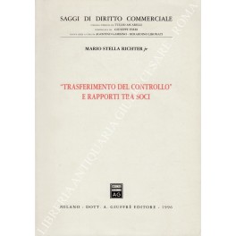Bild des Verkufers fr Trasferimento del controllo e rapporto tra soci zum Verkauf von Libreria Antiquaria Giulio Cesare di Daniele Corradi