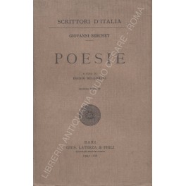 Bild des Verkufers fr Poesie. A cura di Egidio Bellorini zum Verkauf von Libreria Antiquaria Giulio Cesare di Daniele Corradi