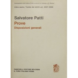 Bild des Verkufers fr Prove. Disposizioni generali. Art. 2697-2698 zum Verkauf von Libreria Antiquaria Giulio Cesare di Daniele Corradi