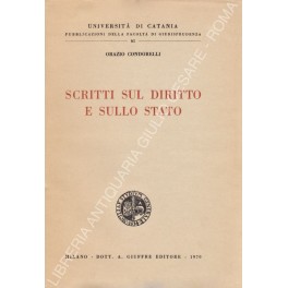 Immagine del venditore per Scritti sul diritto e sullo Stato venduto da Libreria Antiquaria Giulio Cesare di Daniele Corradi