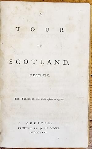 Seller image for A Tour in Scotland. MDCCLXIX for sale by Chaco 4ever Books