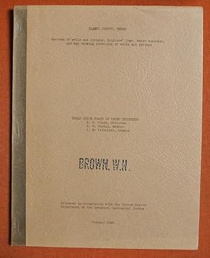 Image du vendeur pour Blanco County, Texas: Records of Wells and Springs, Drillers' Logs, Water Analyses, and Map Showing Locations of Wells and Springs (Texas State Board of Water Engineers) mis en vente par GuthrieBooks