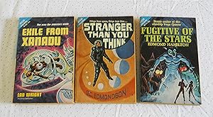 Seller image for 3 Ace Doubles: Land Beyond the Map/Fugitive of the Stars, The Ship That Sailed the Time Stream/Stranger Than You Think, The Golden People/Exile From Xanadu for sale by callabooks