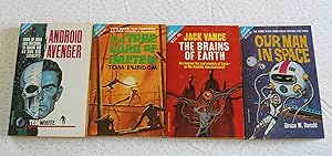 Seller image for 4 Ace Doubles: Ultimatum in 2050 AD/Our Man in Space, The Brains of Earth/The Many Worlds of Magnus Ridolph, The Tree Lord of Imeten/Empire Star, The Altar on Asconel/Android Avenger for sale by callabooks