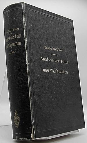 Imagen del vendedor de Analyse der Fette und Wachsarten a la venta por Antiquariat Unterberger