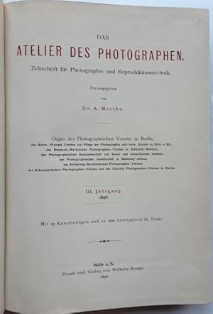 Das Atelier des Photographen (III. Jg. / 1896) Zeitschrift für Photographie und Reproductionstechnik