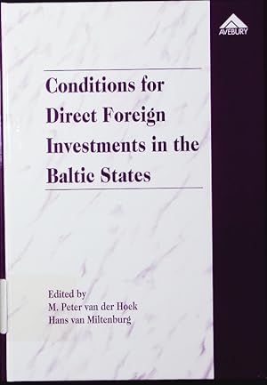 Bild des Verkufers fr Conditions for direct foreign investment in the Baltic States. zum Verkauf von Antiquariat Bookfarm