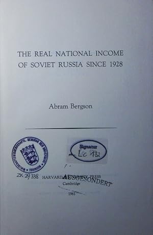 Bild des Verkufers fr The real national income of Soviet Russia since 1928. zum Verkauf von Antiquariat Bookfarm