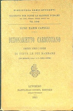 Imagen del vendedor de Dizionarietto carducciano a la venta por Librodifaccia