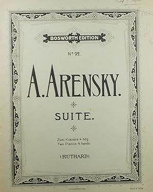 Seller image for Suite, Op.15, for Two Pianos, 2 Piano Parts for sale by Austin Sherlaw-Johnson, Secondhand Music