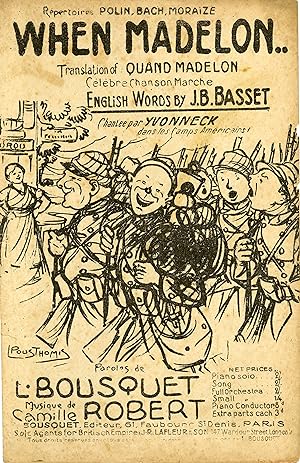 "WHEN MADELON par YVONNECK" Paroles anglaises de J.B. BASSET / Musique de Camille ROBERT / Partit...