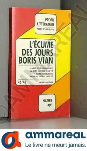 Bild des Verkufers fr L'cume des jours de Boris Vian. Profil D'une oeuvre zum Verkauf von Ammareal