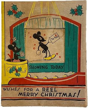 Very early Original Mickey Mouse Christmas Card