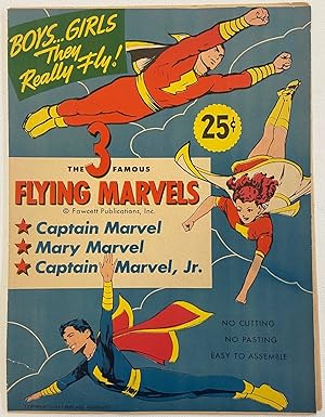 1945 Color Booklet of Captain Marvel Superhero large cut out