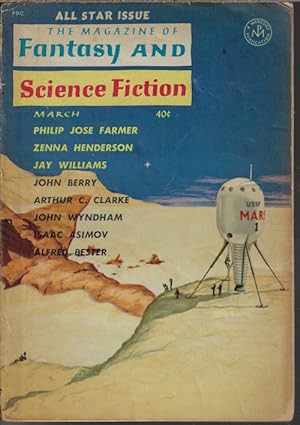Bild des Verkufers fr The Magazine of FANTASY AND SCIENCE FICTION (F&SF): March, Mar. 1961 zum Verkauf von Books from the Crypt