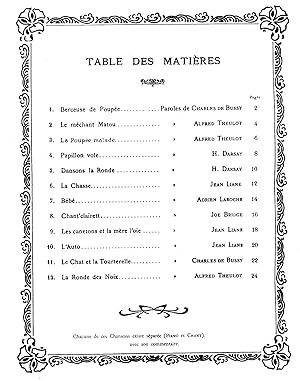 HISTORIETTES CHANTEES : 12 chansons enfantines à 1 ou plusieurs voix. (1921).