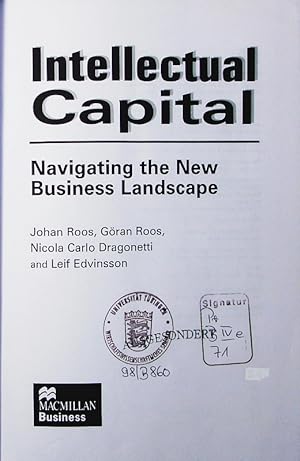 Bild des Verkufers fr Intellectual capital. navigating in the new business landscape. zum Verkauf von Antiquariat Bookfarm