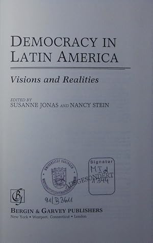 Bild des Verkufers fr Democracy in Latin America. visions and reality. zum Verkauf von Antiquariat Bookfarm