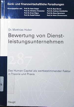 Seller image for Bewertung von Dienstleistungsunternehmen. das human capital als wertbestimmender Faktor in Theorie und Praxis. for sale by Antiquariat Bookfarm