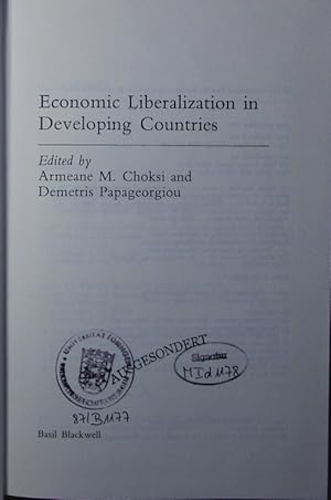 Seller image for Economic liberalization in developing countries. for sale by Antiquariat Bookfarm