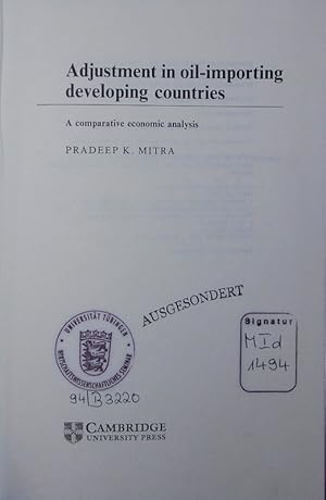 Seller image for Adjustment in oil-importing developing countries. a comparative economic analysis. for sale by Antiquariat Bookfarm