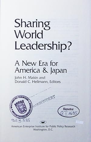 Seller image for Sharing world leadership? a new era for America & Japan. for sale by Antiquariat Bookfarm